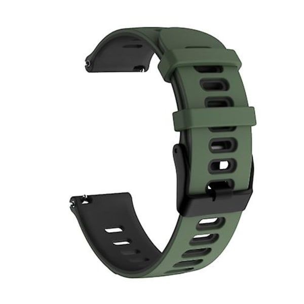 22 mm för Garmin Vivoactive 4 / Venu 2 Universal Tvåfärgad Army Green Black