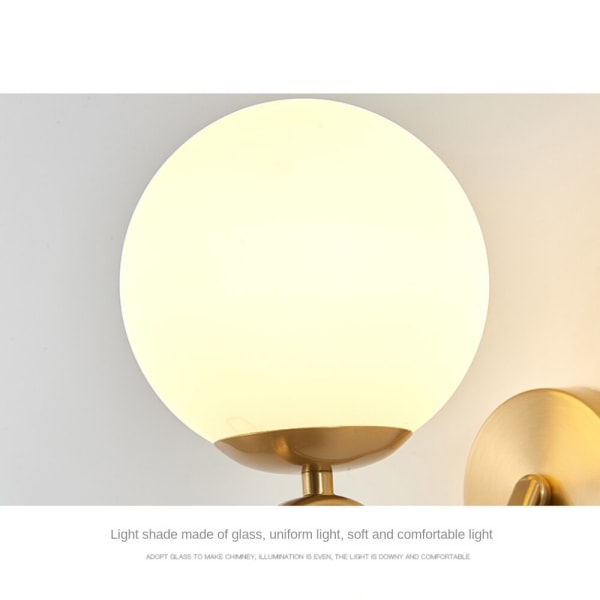 Vägglampa inomhus, kreativ modern minimalistisk stil, 6103 Copper