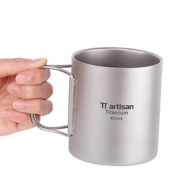 450 ml isolerad dubbelväggmugg Titan dubbelt lager