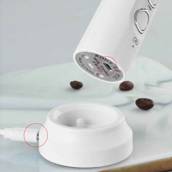 USB elektrisk mjölkskummare 3 hastigheter Cappuccino kaffeskummare