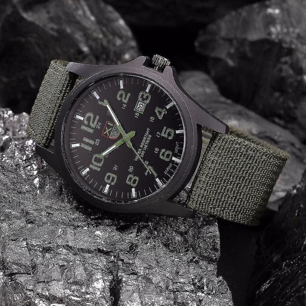 Outdoor Mens Date Rostfritt stål Military Sports Analog