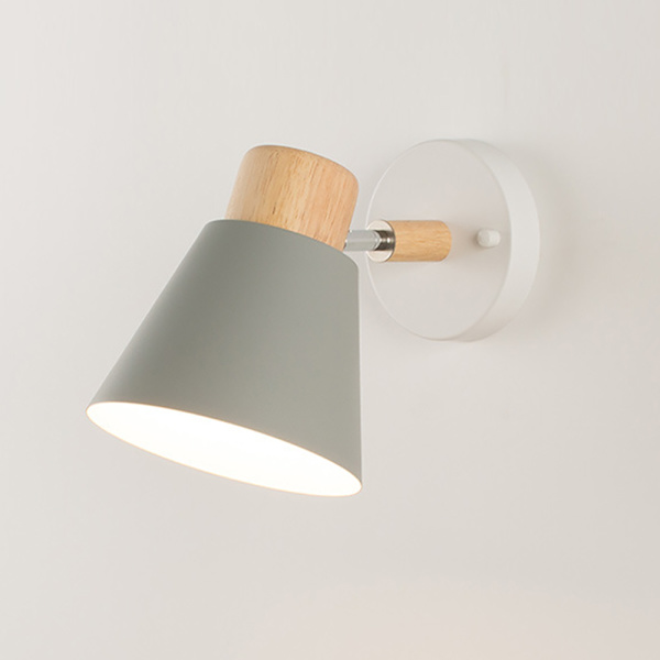 Vägglampa i trä, 10W Trefärgad Enkel Och Kreativ