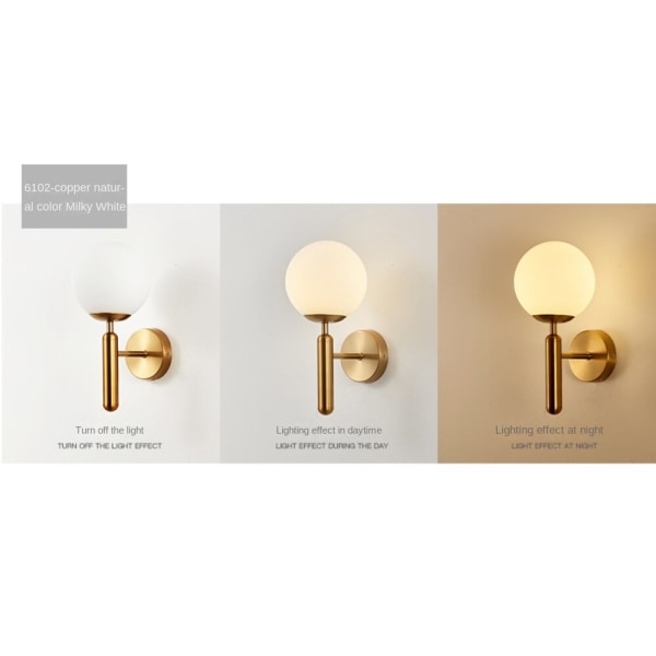 Vägglampa inomhus, kreativ modern minimalistisk stil, 6102 Copper