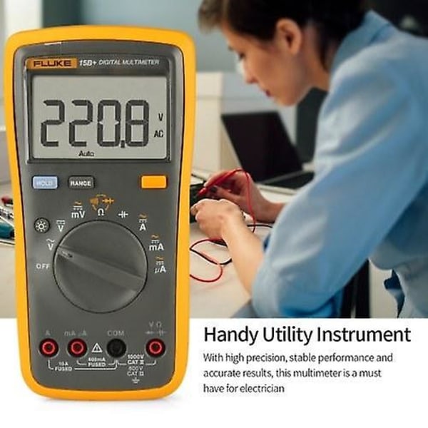 FLUKE F15B+ 4000 Counts Multimeter Handhållen Voltmeter