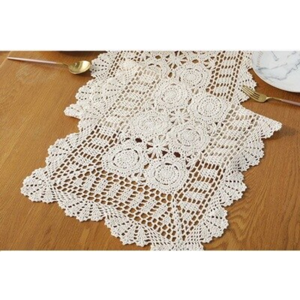 Virkade dukar i 100 % bomull. Shabby Chic