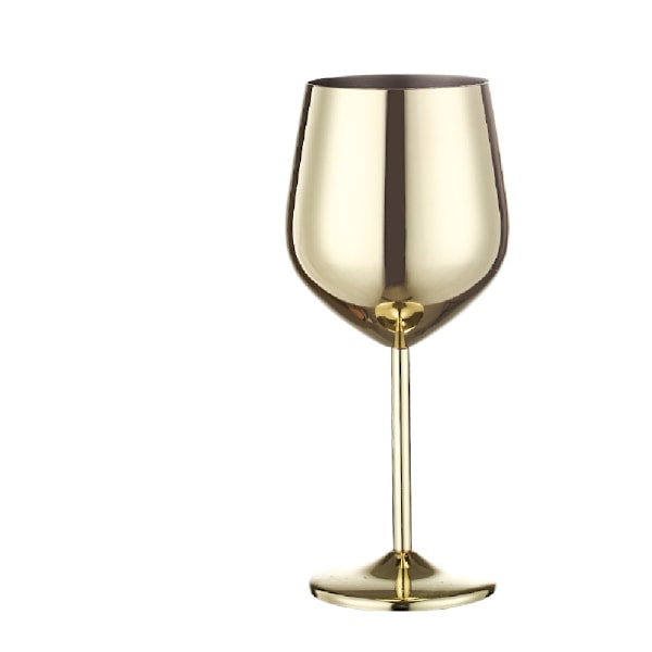Champagneglas i rostfritt stål, europeisk stil med hög Gold