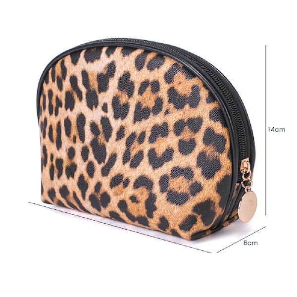 Kosmetikväska i PU-tyg/mockatyg, skal med print PU fabric