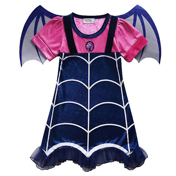 Cosplay Vampirina Dräkt Barn Flickor Karneval Fest Fancy Vampirina 8-9 Years