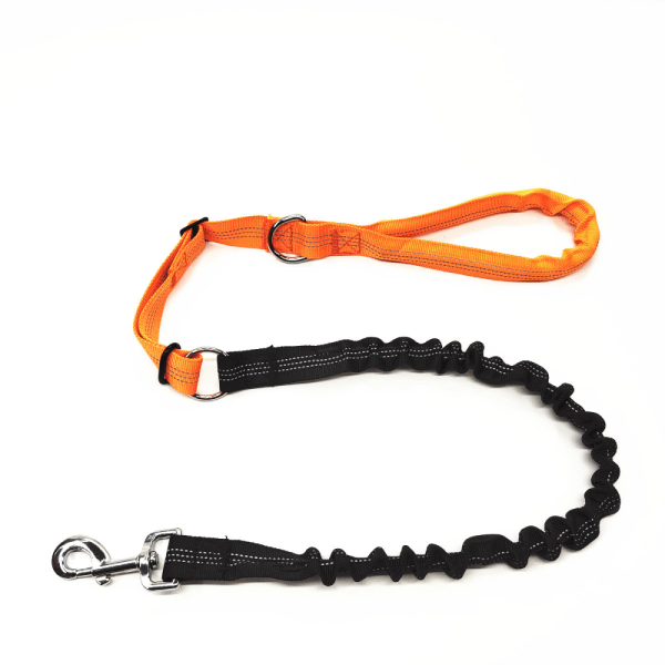 Nylon Rund Rep Hundkoppel, Justerbar Buffer Reflex Dog Orange