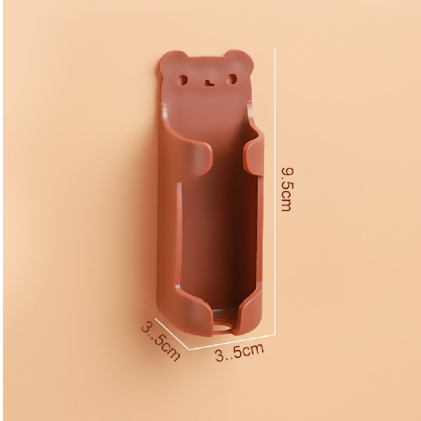 ABS Elektrisk tandborsthållare, Auto Scaling Wall Mount Free Brown