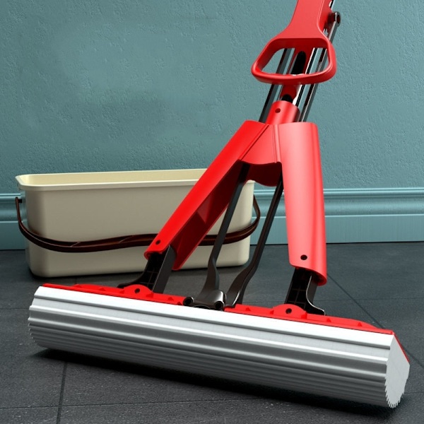 Squeeze Mop Hopfällbar handsfree bomullshuvudmopp Hushåll