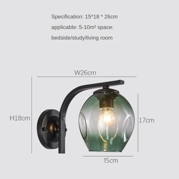 Vägglampa inomhus, kreativ enkelhet, modern stil, 2035 Blue
