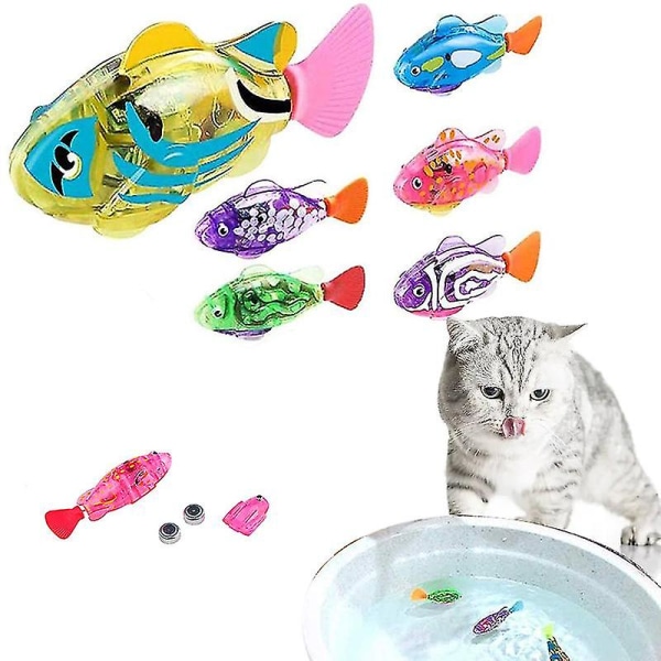 Lys upp Elektrisk Simning Fisk Vatten Lek Toy Electronic Gold blue