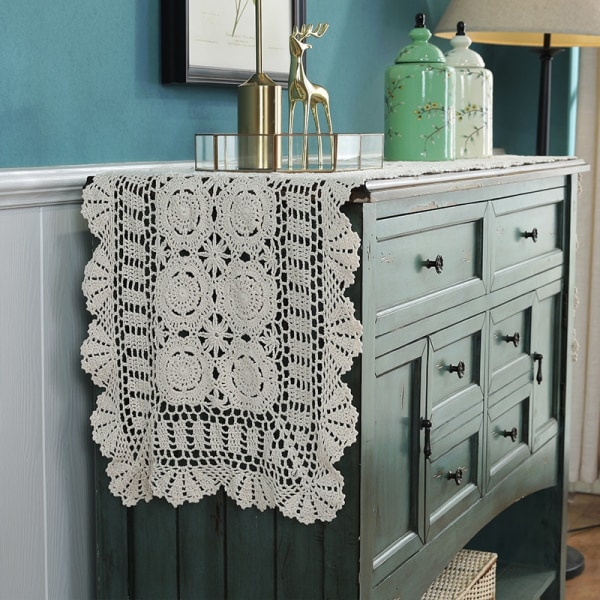 Virkade dukar i 100 % bomull. Shabby Chic