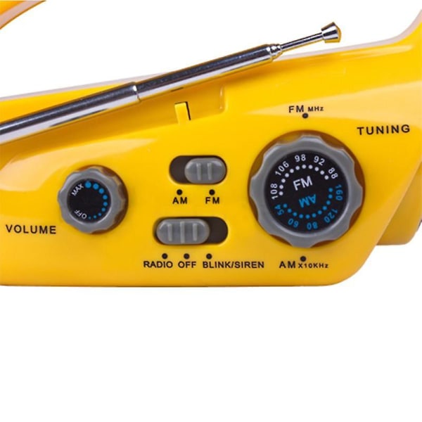 Digital Handvev Solar Självdriven Dynamo AM/FM-radio