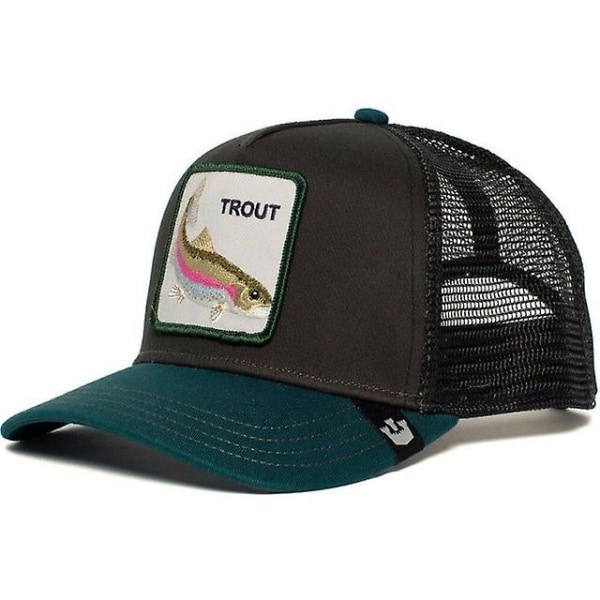 2022 djurbroderi baseballkepsar för män kvinnor Snapback Trout