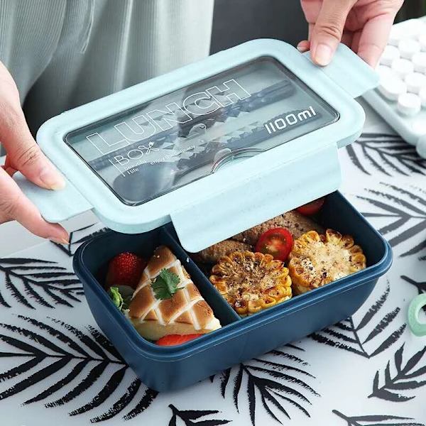 Bärbar japansk stil för barn söt matlåda för skolan