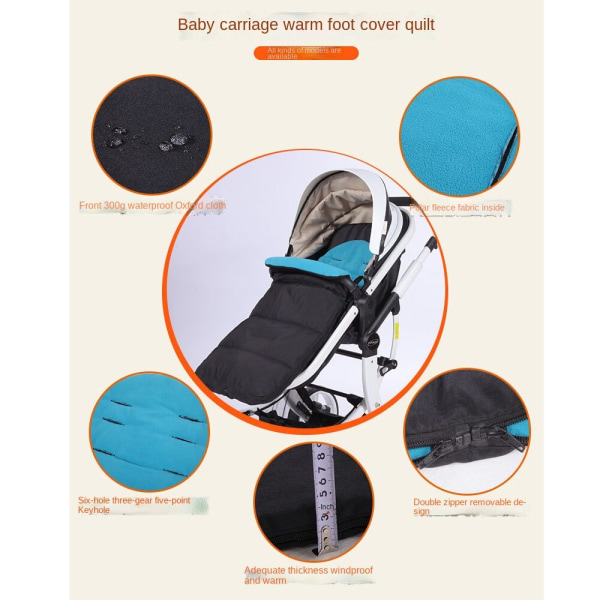 88* Cover Baby för barnvagn, Universal Vattentät Blue