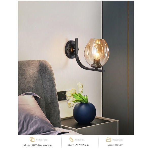 Vägglampa inomhus, kreativ enkelhet, modern stil, 2035 Blue