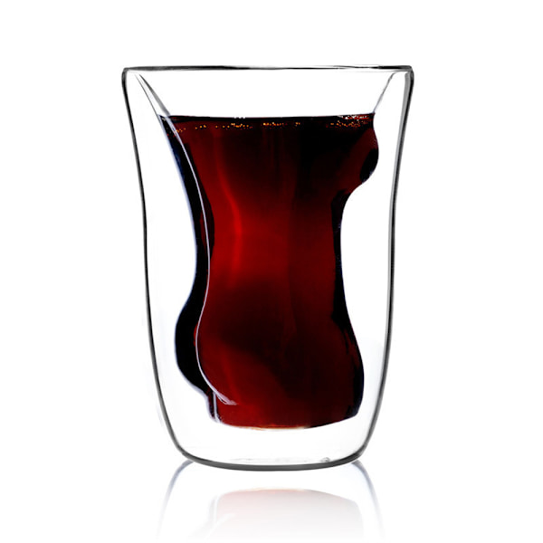 Högt borosilikatglas, dubbel thermal lämplig Beauty Cup