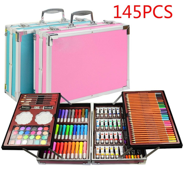 145 ST Kid Draw Set Färgpenna Crayon Akvarellpennor