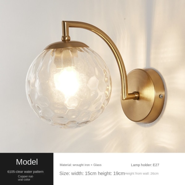 Vägglampa inomhus, kreativ modern minimalistisk stil, 6105 Black