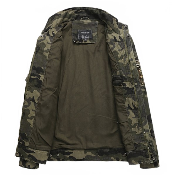 Höstens Bomberjackor för män Casual Man Camouflage Army