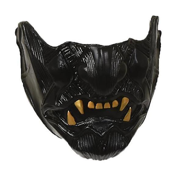 Grimas mörka män och kvinnor halvansikte latexmask