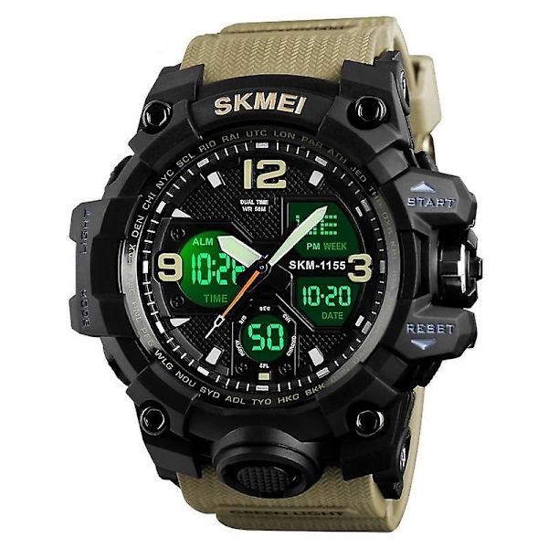 Digitala vattentäta armbandsur Khaki