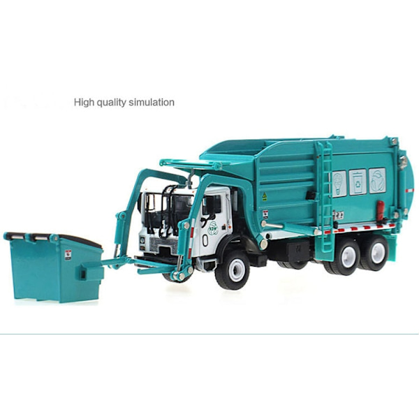 Legering pressgjuten tunna soptransportbil 1:24 Avfall