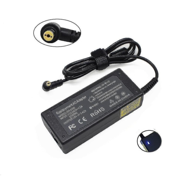 19v/ 3.42a/ 65w- AC Adapter Laddare för bärbar dator, bärbar dator