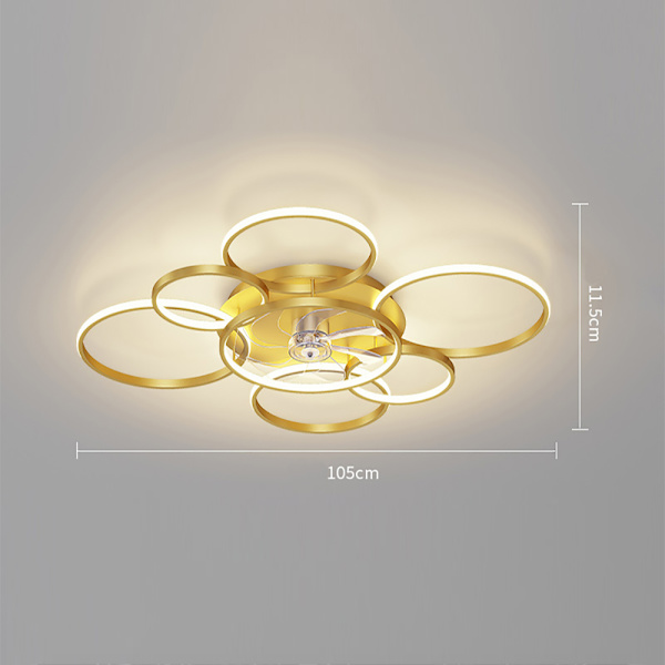 Atmosfärisk tyst fläktlampa Personlighet vardagsrumslampa