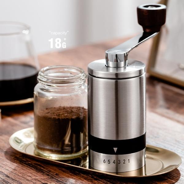 Manuella kaffekvarnar med keramisk konisk burr rostfri