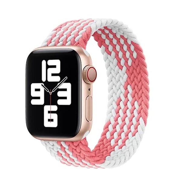 Flätat band till Apple Iwatch Se 6 44mm Pink