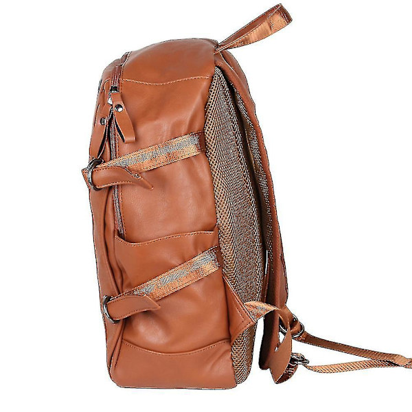 Unisex läderryggsäck Casual Style Brun