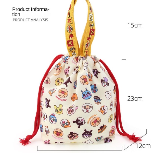 Polyester Lunch Box Bag, Dragsko Dragsko kan sätta Red