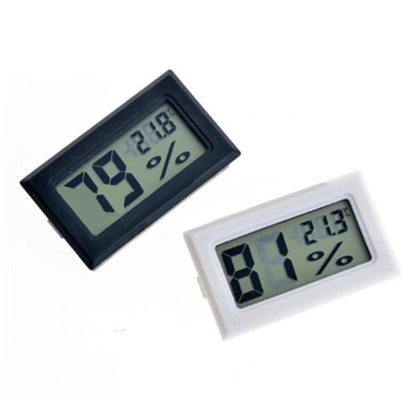 2 ST Mätare Temperaturmätare Monitor Mini svart termometer