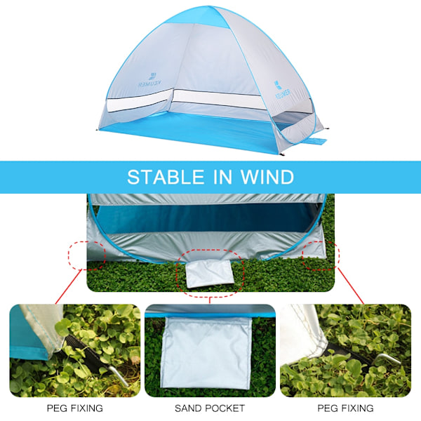 Automatiskt pop up strandtält Cabana Portable UPF 50+ Sun