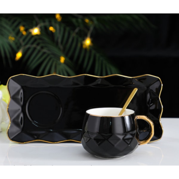 Grön keramisk kaffekopp Modern europeisk fritid