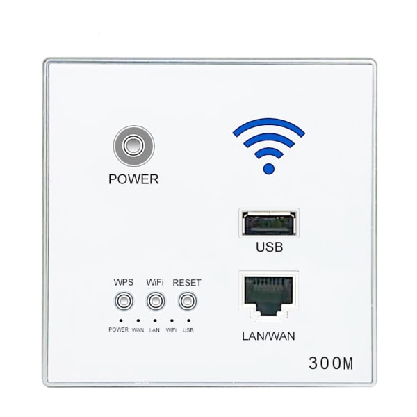 300M New In Wall AP Access Point Trådlös WiFi-router USB