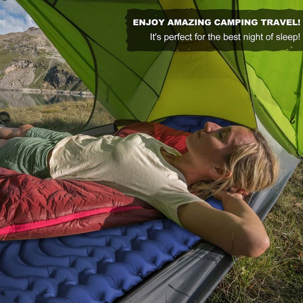 Extra Camping liggunderlag Uppblåsbar med kudde inbyggd