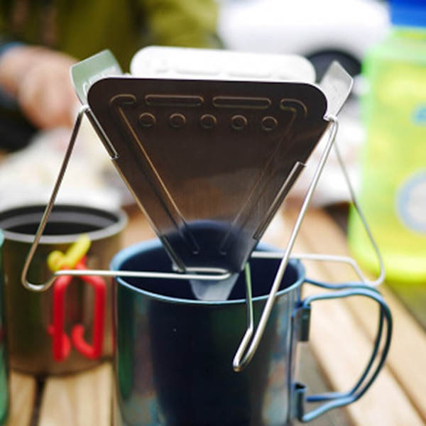 Rostfritt stål fällbart kaffedroppfilterställ kaffe