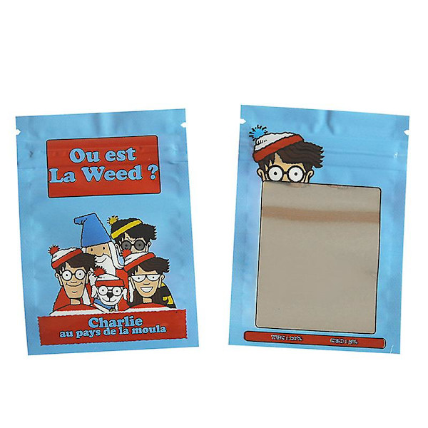 Återförslutningsbara vattentäta förvaringspåsar Plastpåse med blixtlås Mix Pattern 100PCS