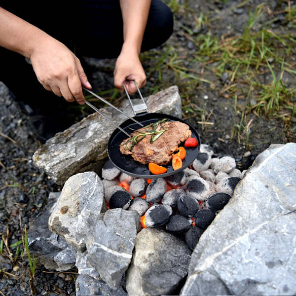 Bakpanna i titan 7,28 tum Nonstick Pizza Pan Camping