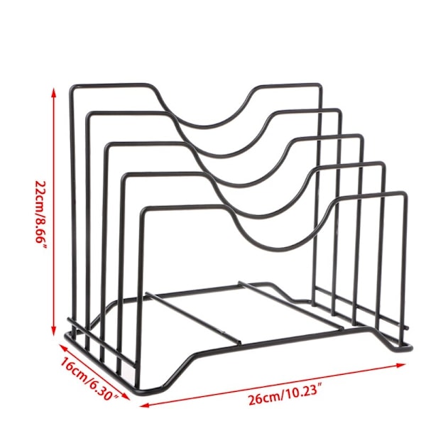 Iron Pot Lock Hyllhållare Kök Bakeware Organizer Pan