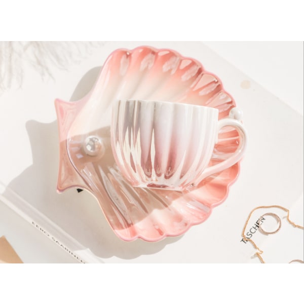 Creative Gradient Rosa Blå Grön Shell Pearl Cups And