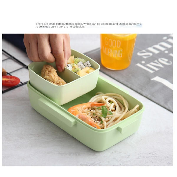 Lunchlåda av thermal , värmeisolerande fyrsidigt spänne Green