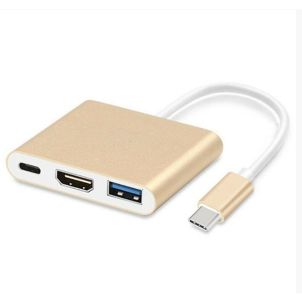 USB-C Multiport Adapter för USB 3.0, 4K HDMI och USB-C 3.1