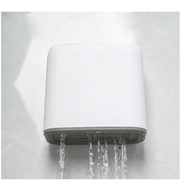 Plast Toalettborste, Silikon Väggmonterad Free Punch White
