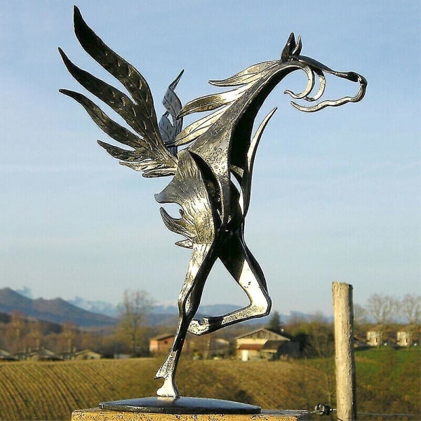 Metall Häst Staty Skulptur Konst Modern Hem Desktop Fly